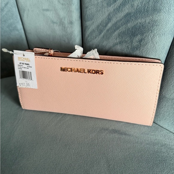 Michael Kors Handbags - Michael Kors Pink Wallet Sleek Minimalist Design